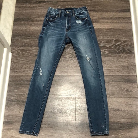 AERO High Rise Curvy Distressed Skinny Jeans - Size 2 - Picture 1 of 5